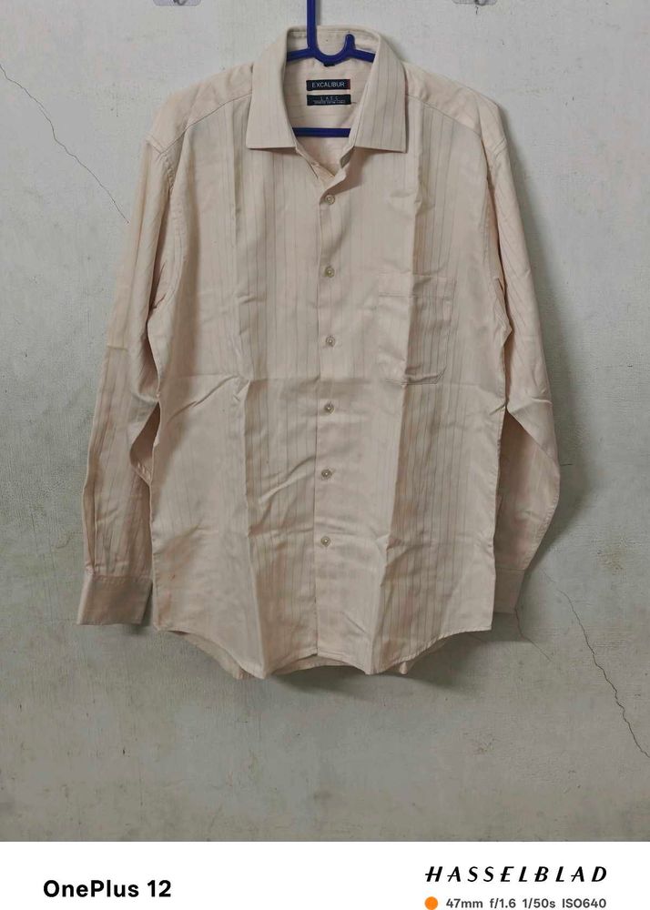 FINE Cotton Excalibur Striped Shirt XL 42