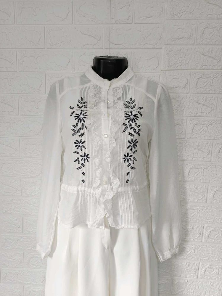 Imported Embroidered Lace Top