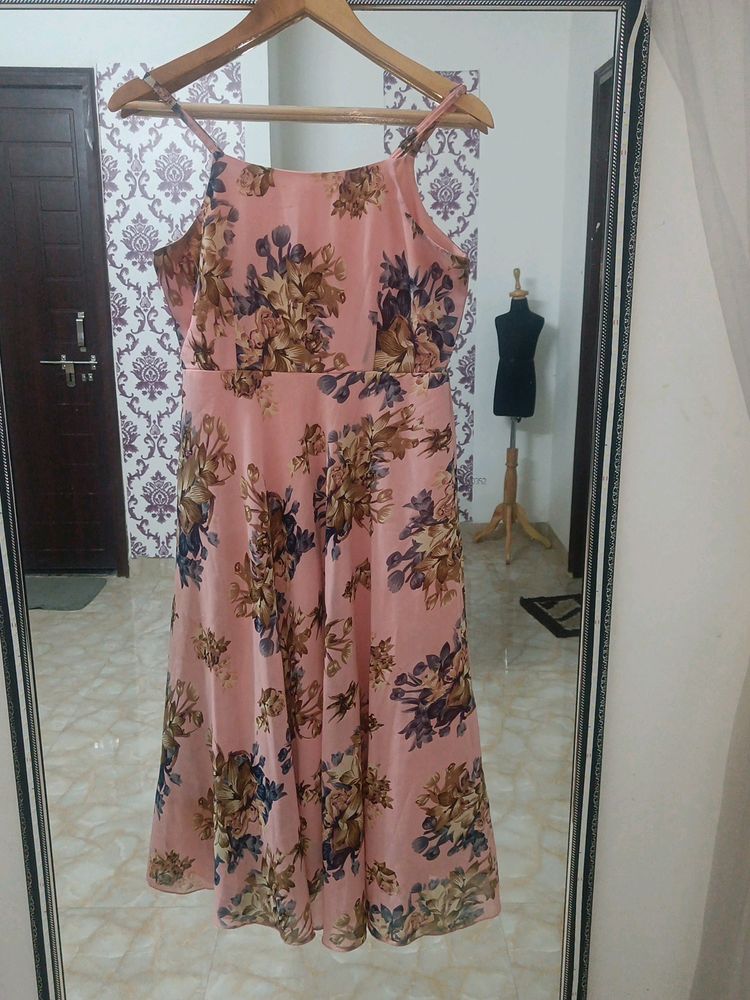 Peach Floral Dress