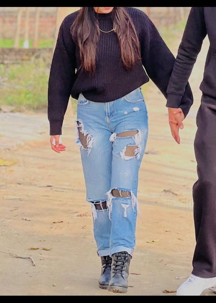 Distressed Denim Jeans