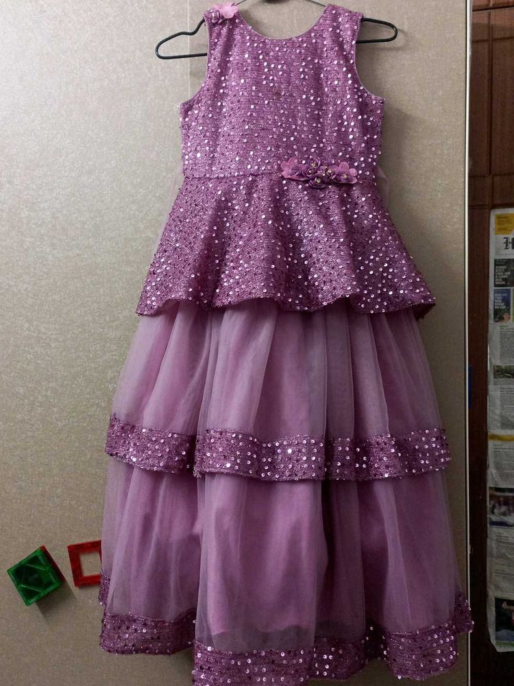 Sparkly Lavender Girls Dress