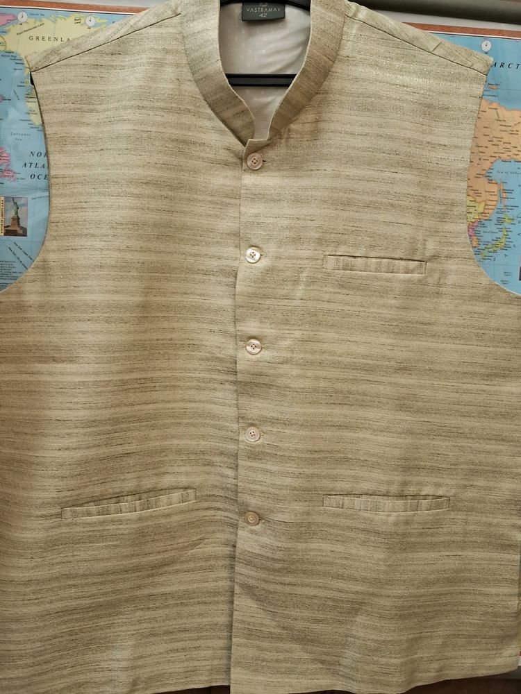 Mens Cotton Silk Ethnic Jacket
