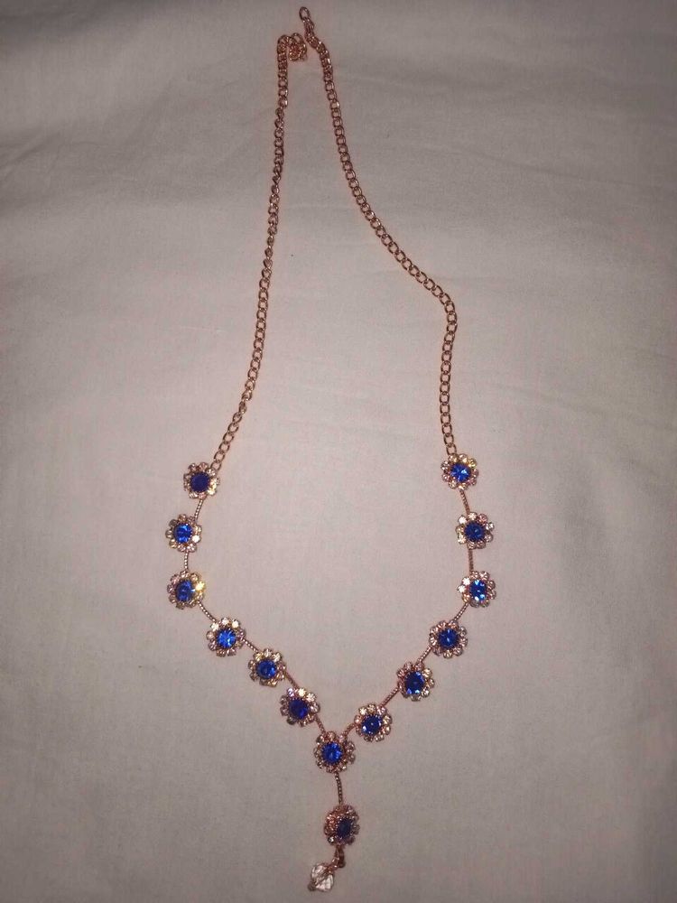 Blue Floral Necklace