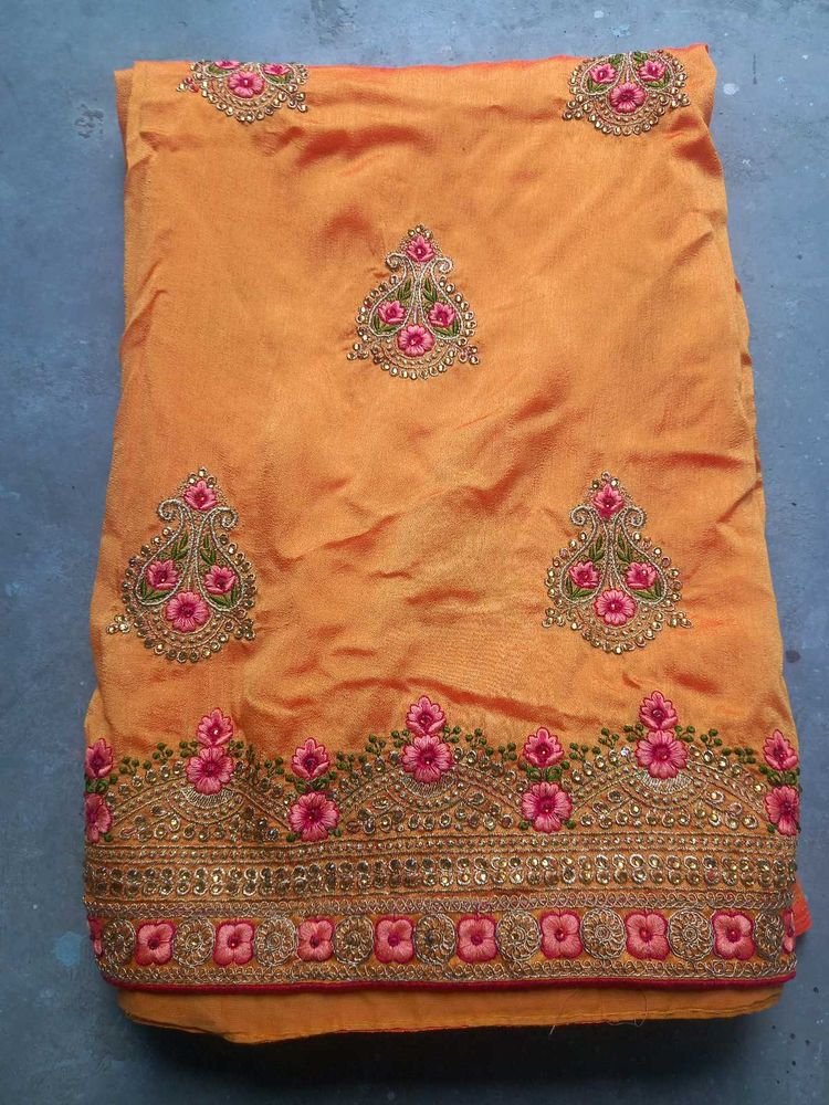 Embroidered Partywear Saree 🥻