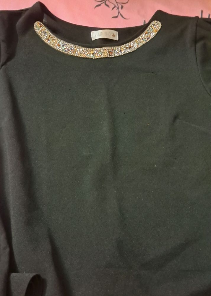 Black Glitter T