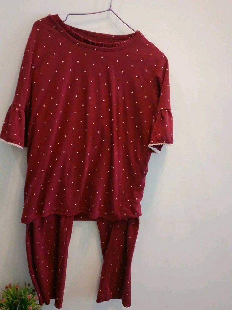 Women Cotton Night Suite