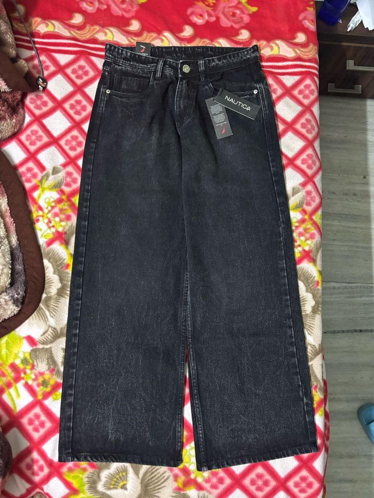 Nautica Black Wide Leg Jeans