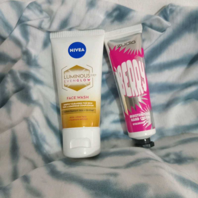 Nivea facewash &amp; Zudio hand cream Skincare Duo