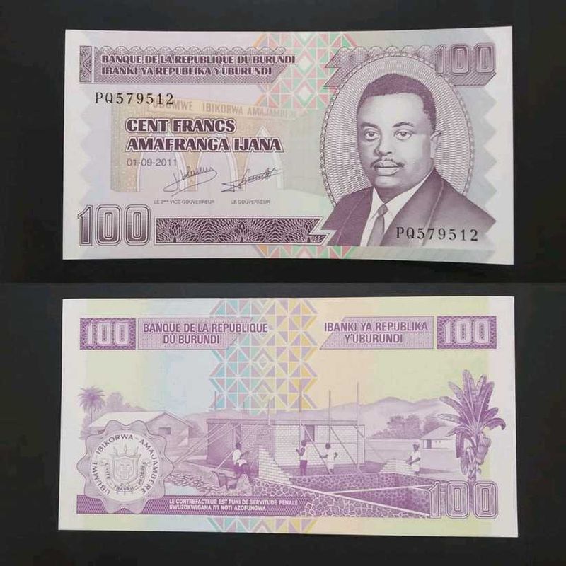 100 Francs 2011 UNC - Burundi