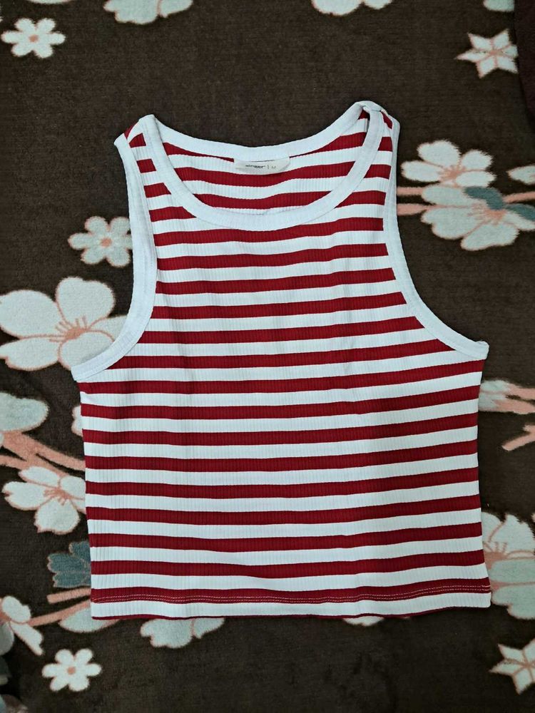 Striped Crop Tank Top
