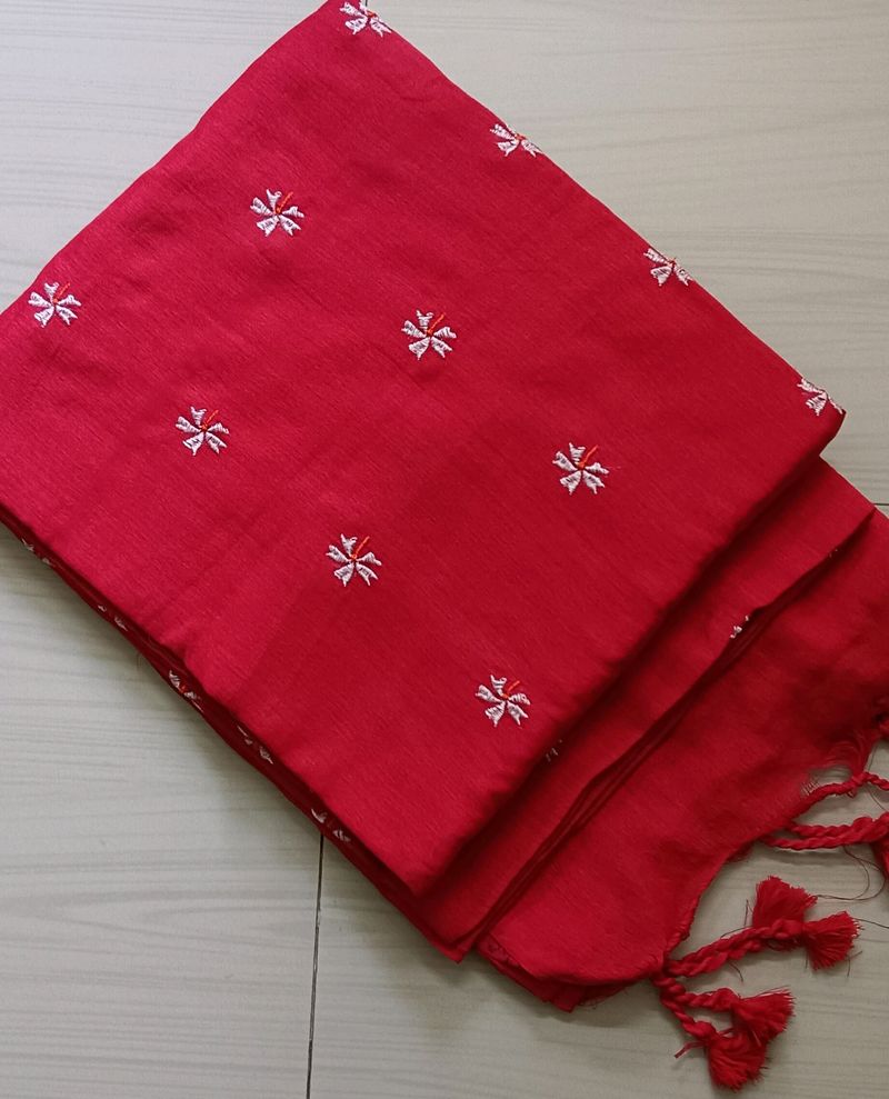 70)Embroidery 🪡 Design Flower Saree