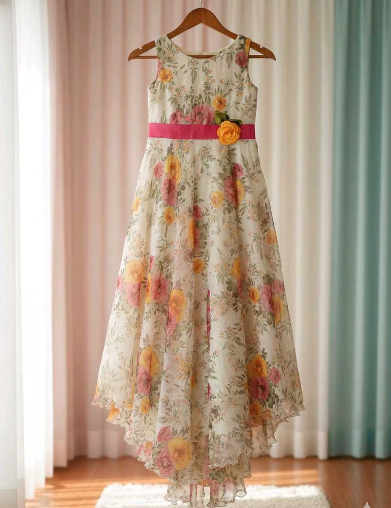 Floral Girls' Party Dress