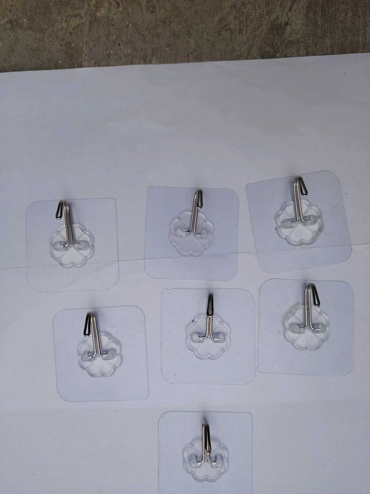 Clear Self-Adhesive Hooks (7-Pack)