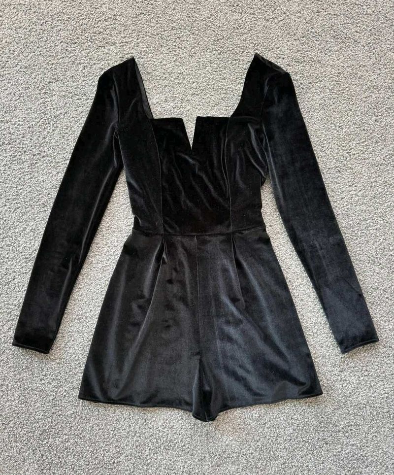 Black Velvet Playsuit
