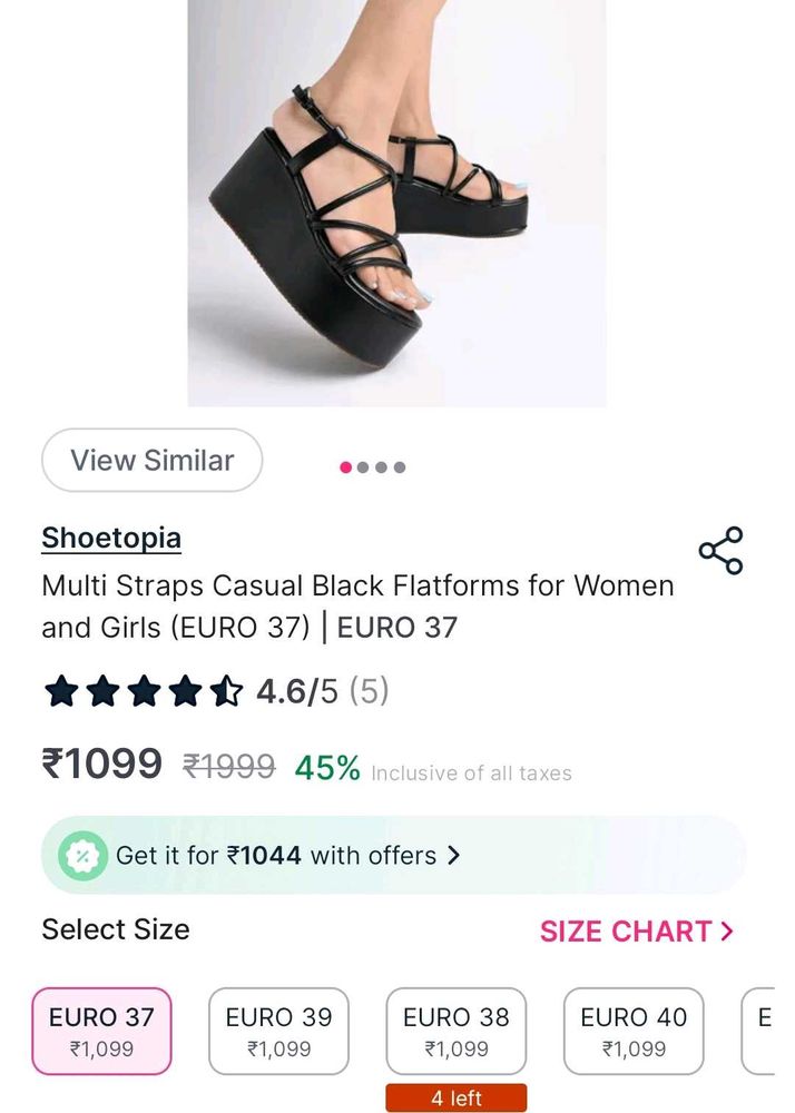 Black Multi-Strap Platform Sandals