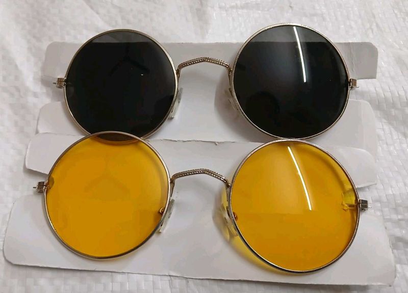 Retro Round Sunglasses - 2 Pairs!
