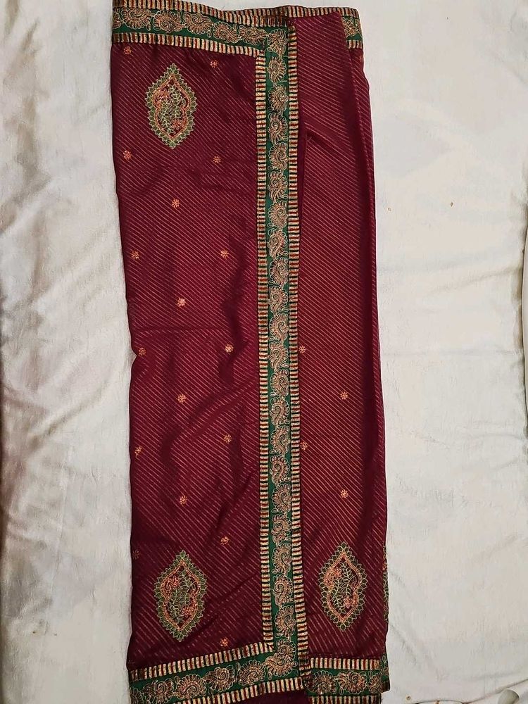 Elegant Mauve Georgette Saree with blouse