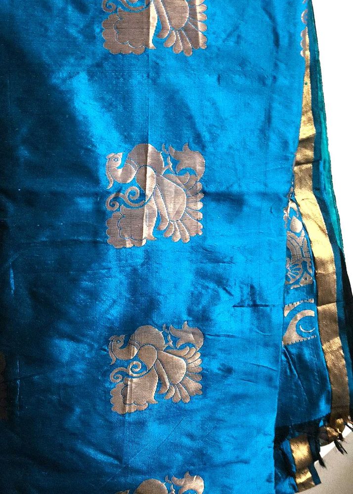 Kanchipuram Blue Silk Saree