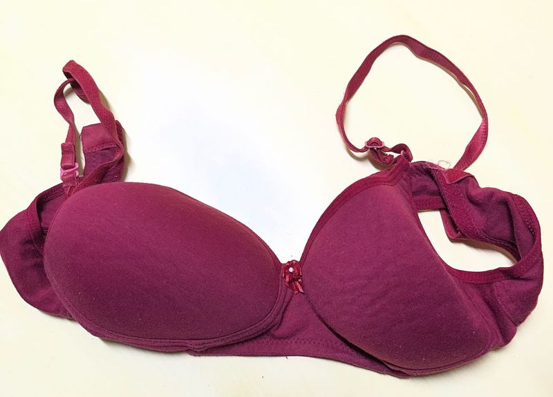 Burgundy Bra - Comfortable Support - Used