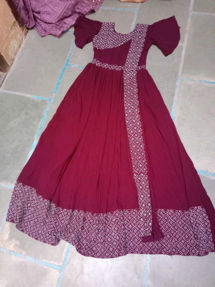 Wedding Gown With Embroidery