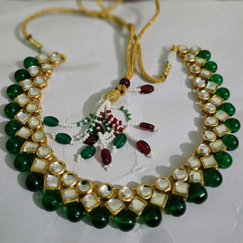 New Green Kundan Necklace
