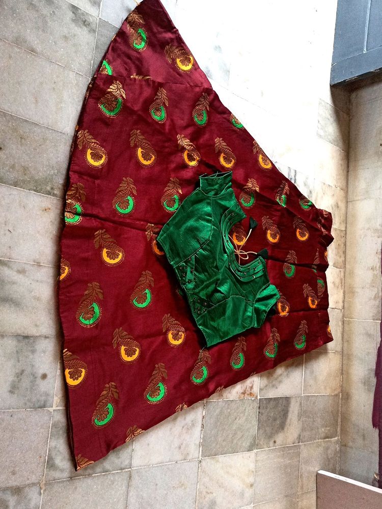 Elegant Art Silk Lehenga Choli Set Without Dupatta