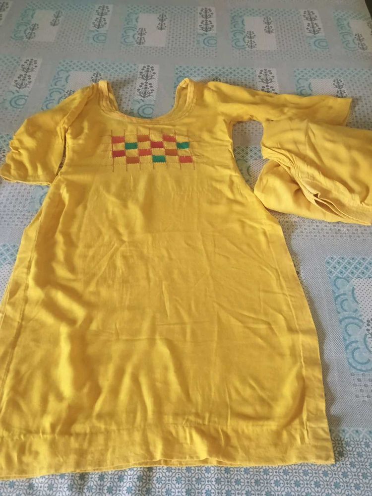 yellow salwar kurti 💌