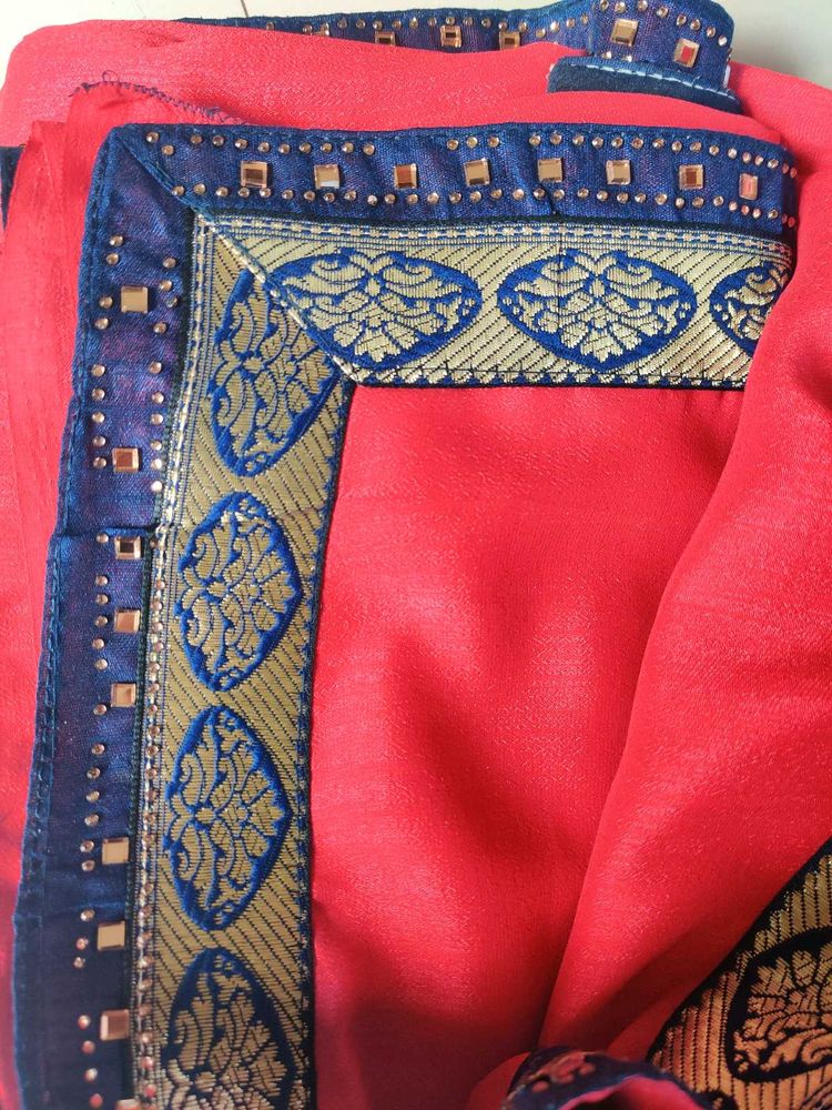 Beautiful Saree In Combination