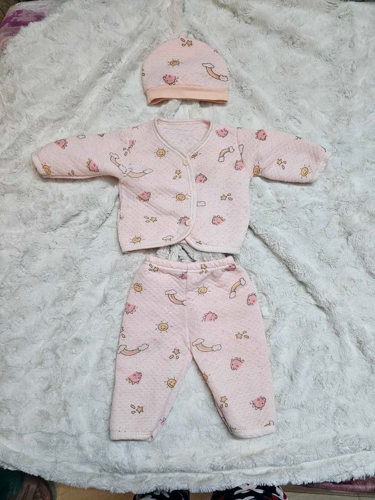 Adorable Baby Pink Outfit Set