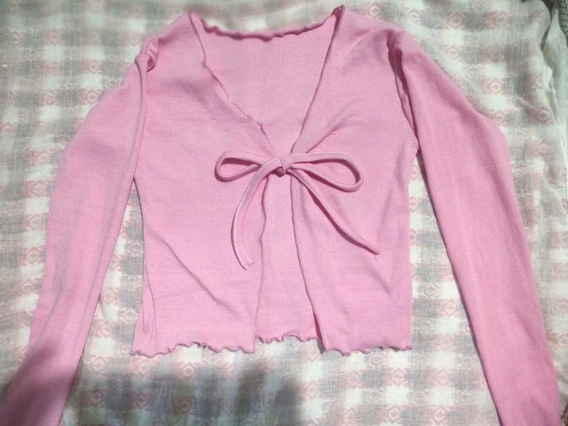 Pink Tie Up Top 🎀