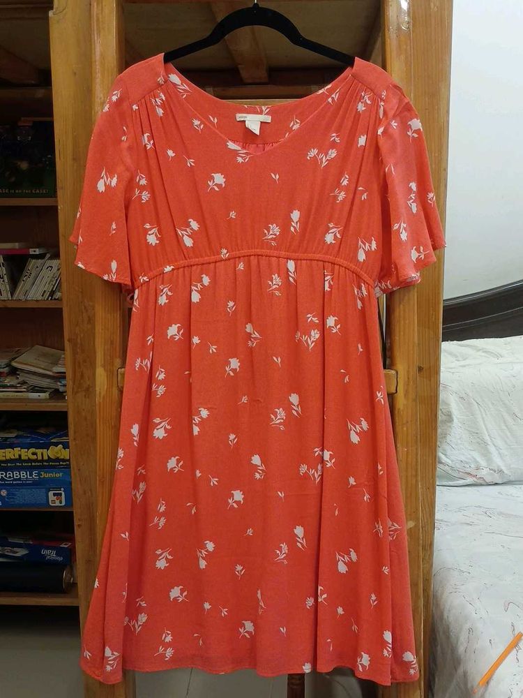 Floral Print Dress with lining, mama By h&amp;M