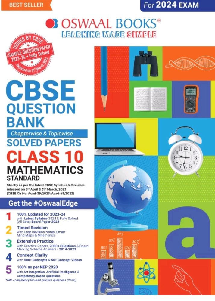 Oswaal Question Bank | Class 10th | MATHS STANDARD
