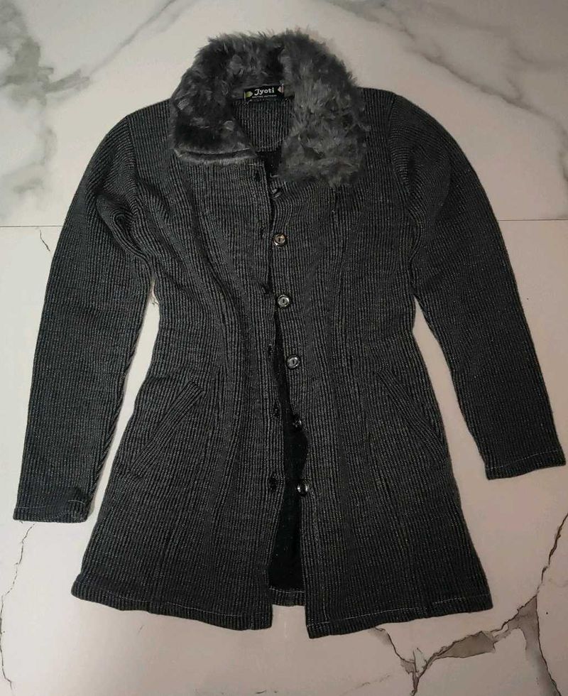 winter grey cardigan