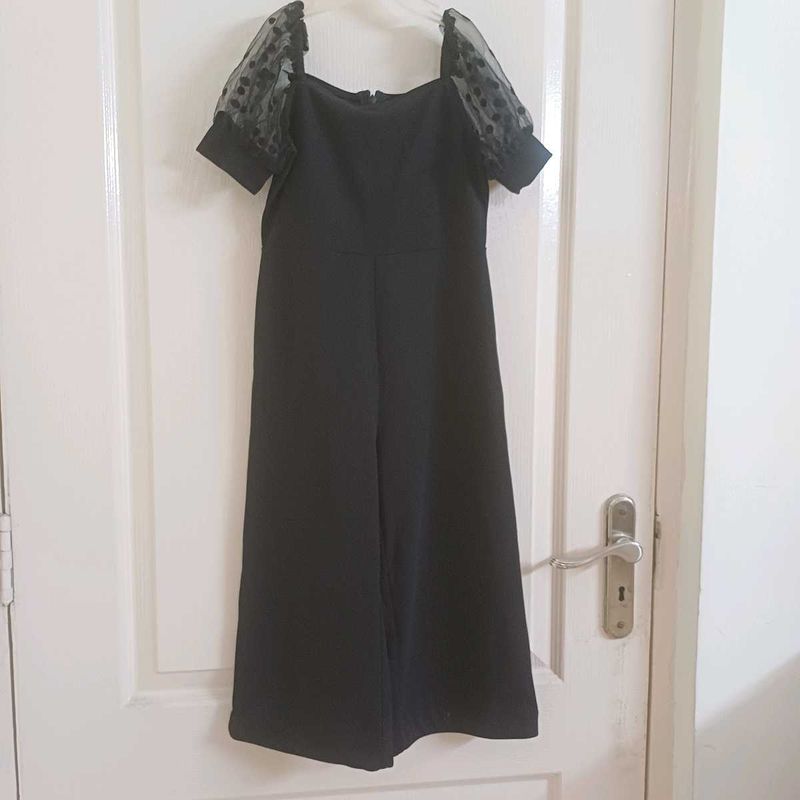 SHEIN net sleeves Black Jumpsuit for girls (5