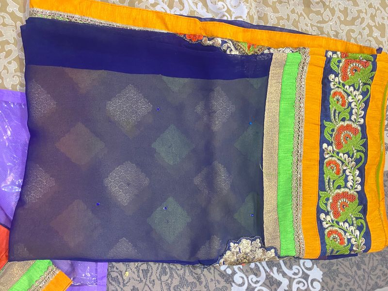 Heavy Pallu Saree With Designer Blouse