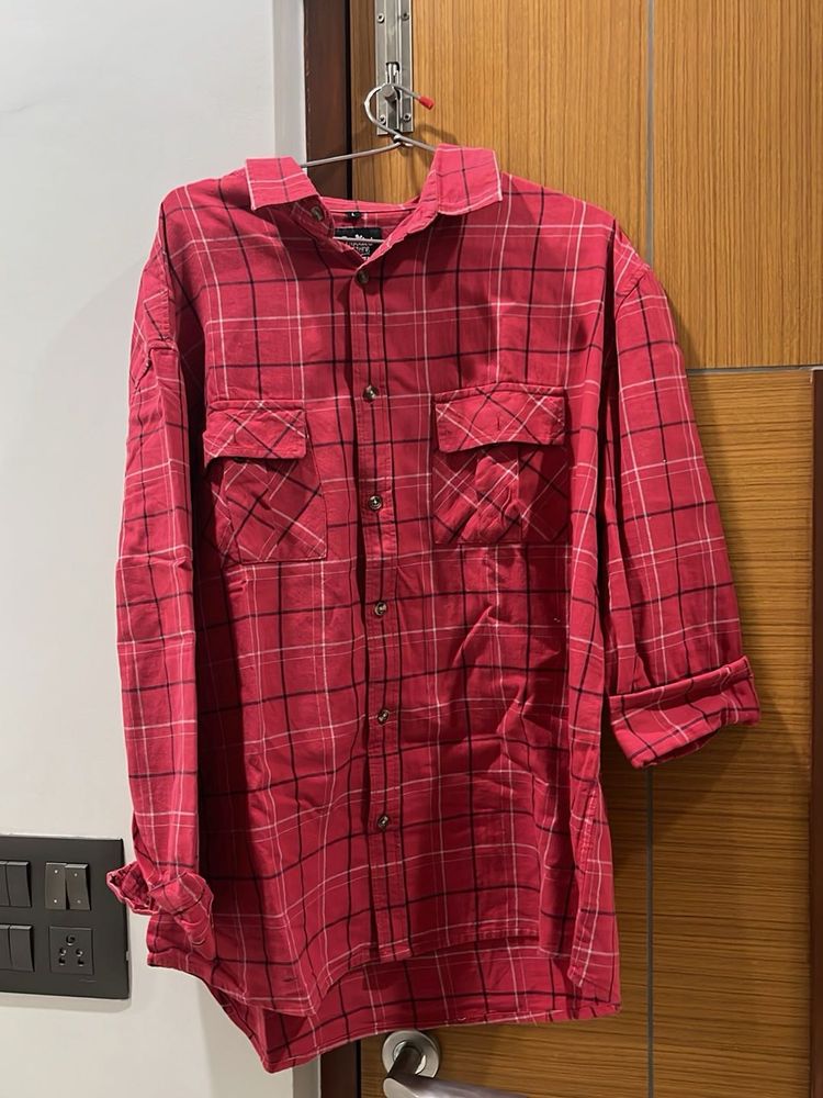 Red Plaid Flannel Shirt