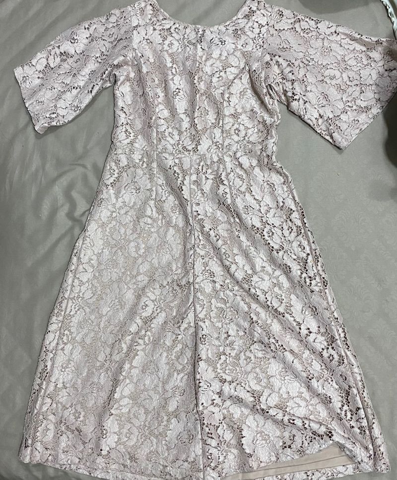 Blush Pink Lace Dress