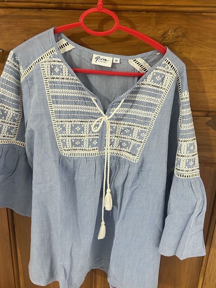 Gia Embroidered Tunic Top