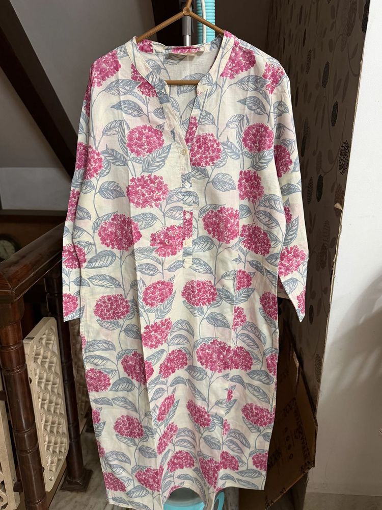 Floral Print Casual Kurti