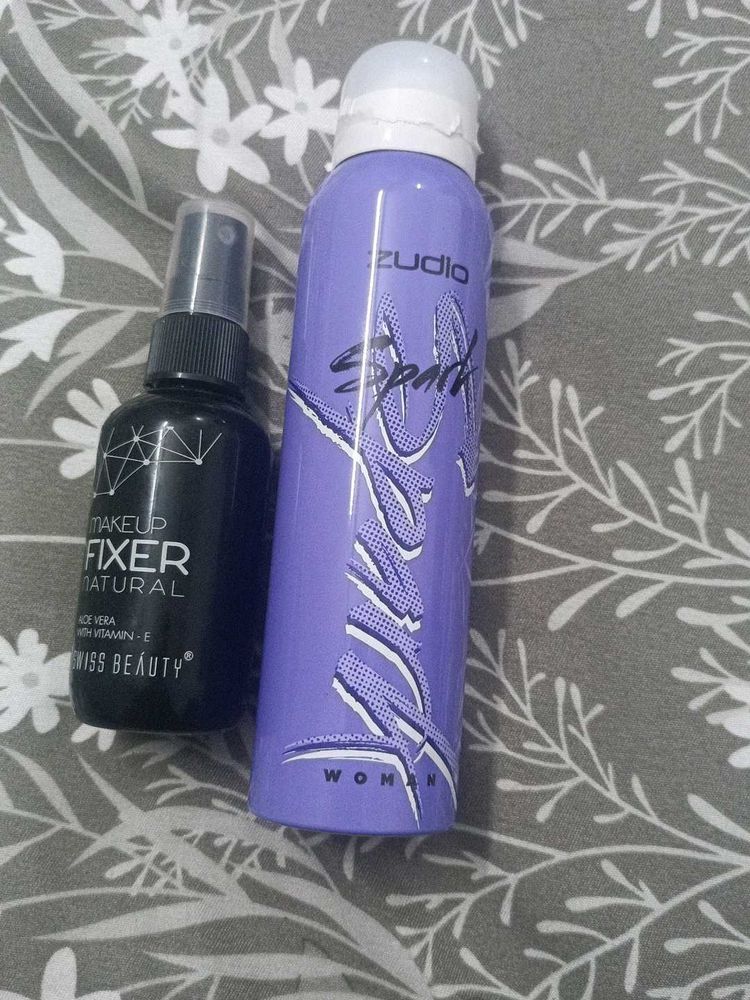 Swiss Beauty Makeup Fixer And Zudio Deo