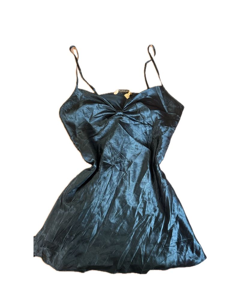 Satin Blue Dress