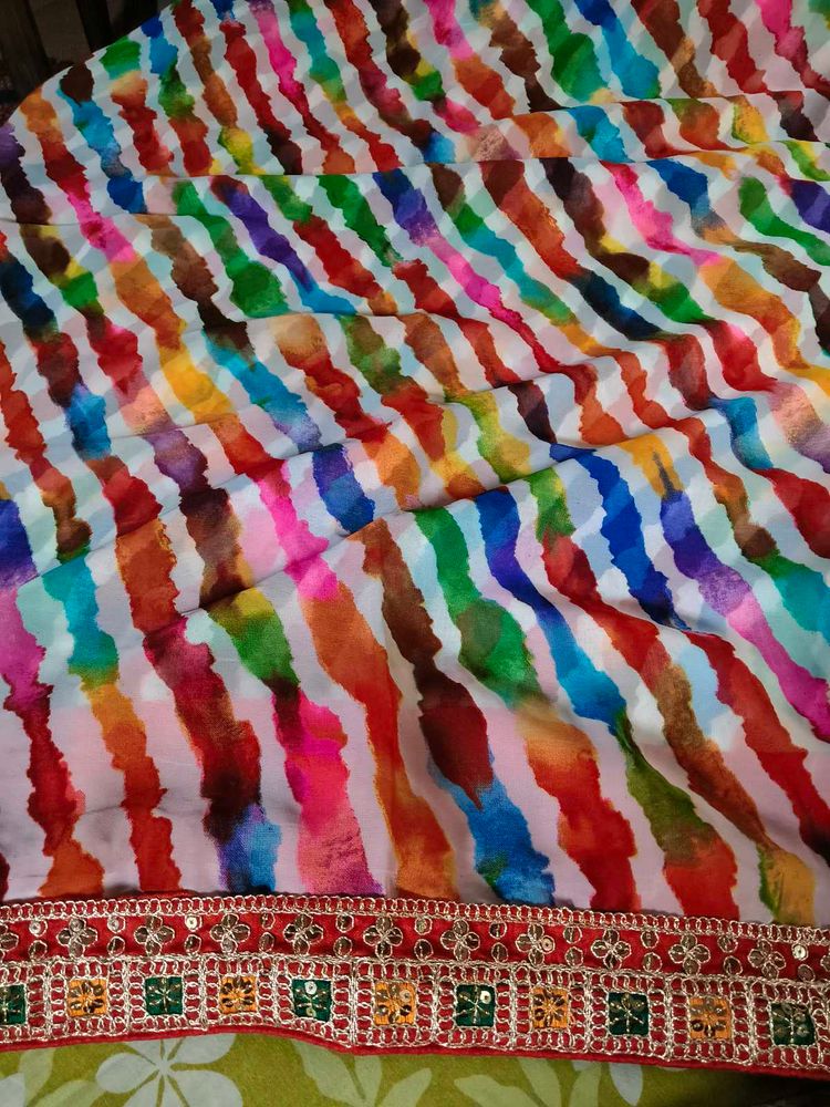 Colorful Striped Saree