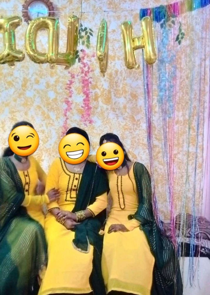 Yellow Set With Jwellery