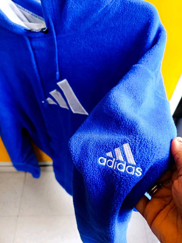 💯 Original Adidas Brand Unisex Blue Hoodie articl
