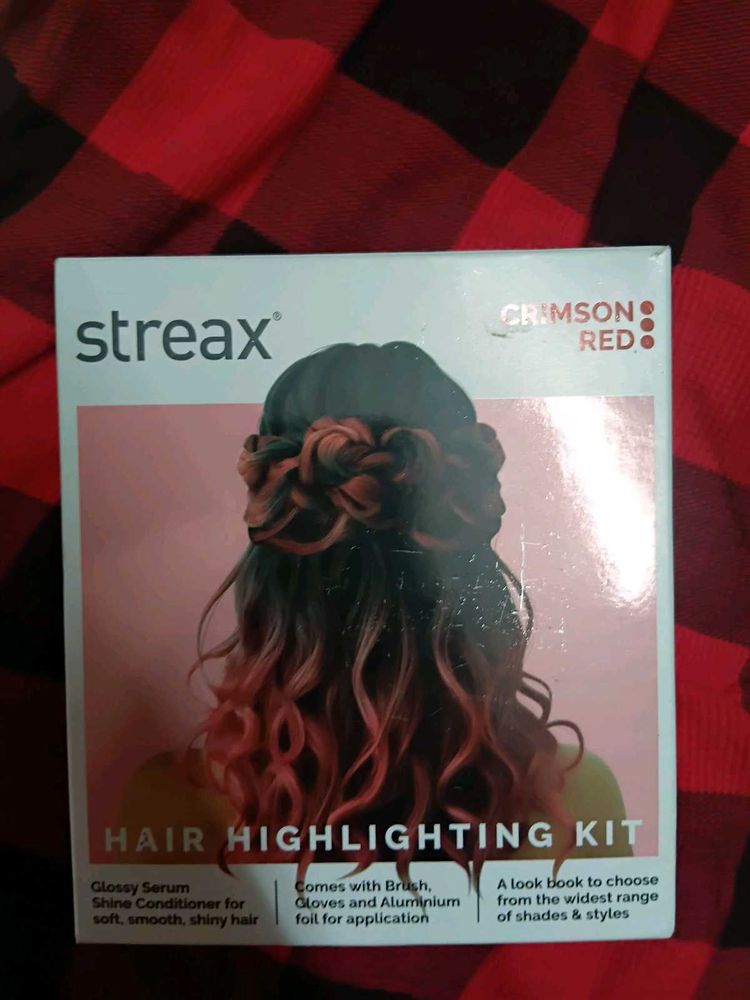 Streax Crimson Red Highlighting Kit, Unused