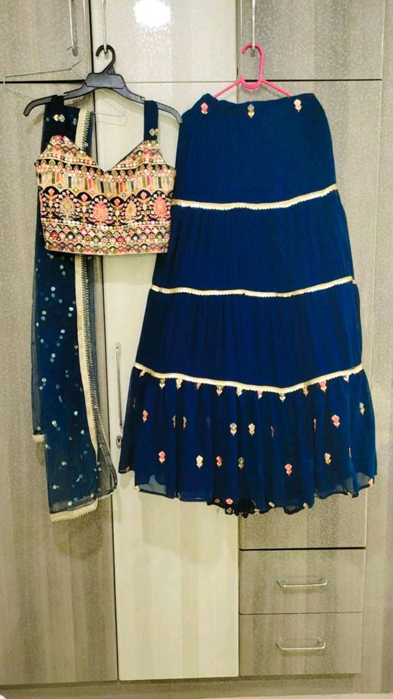 Navy Blue lehnga