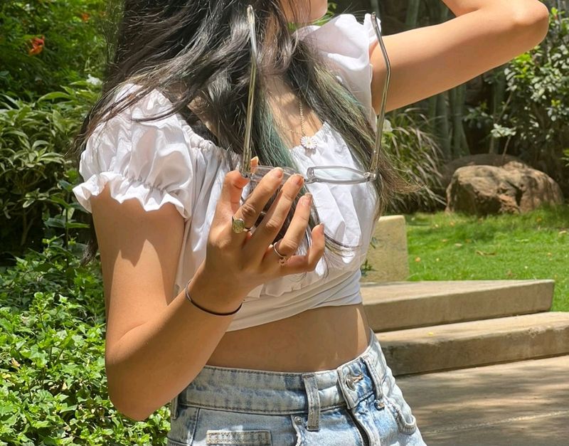 White Crop Top