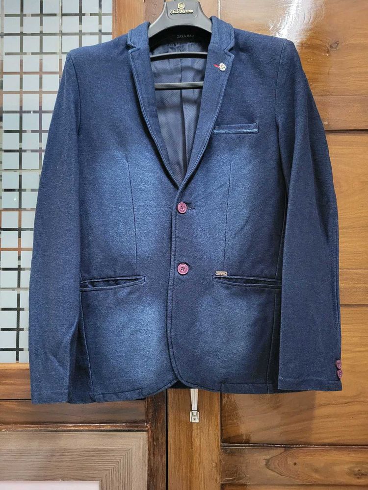 Stylish Blue Denim Blazer