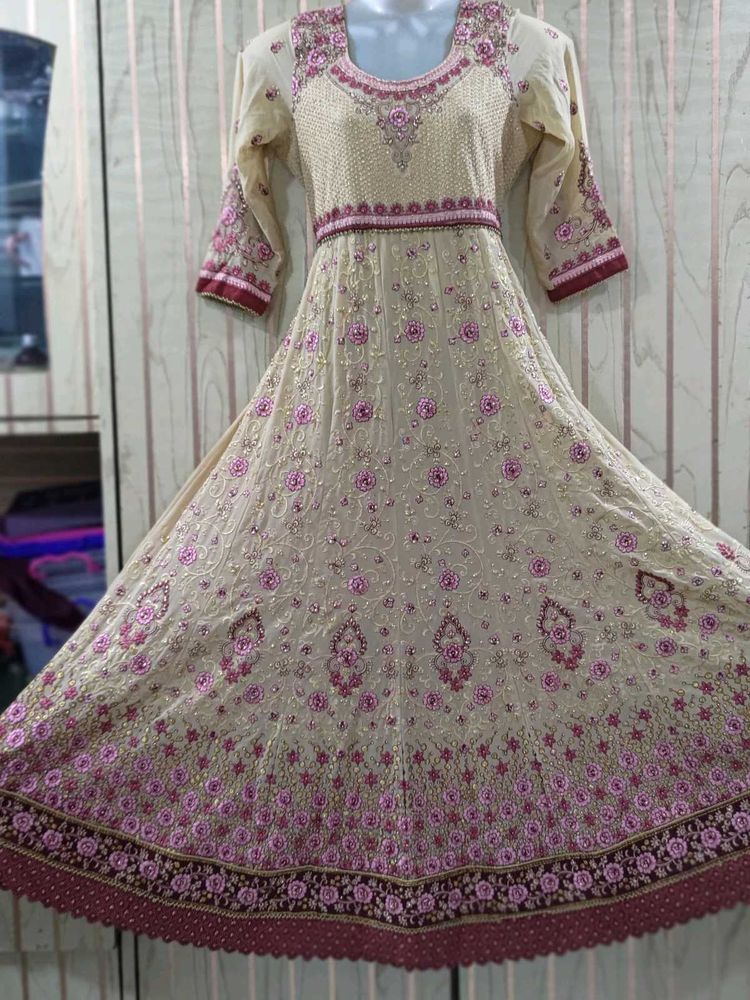 Heavy Work Gown With Dupatta