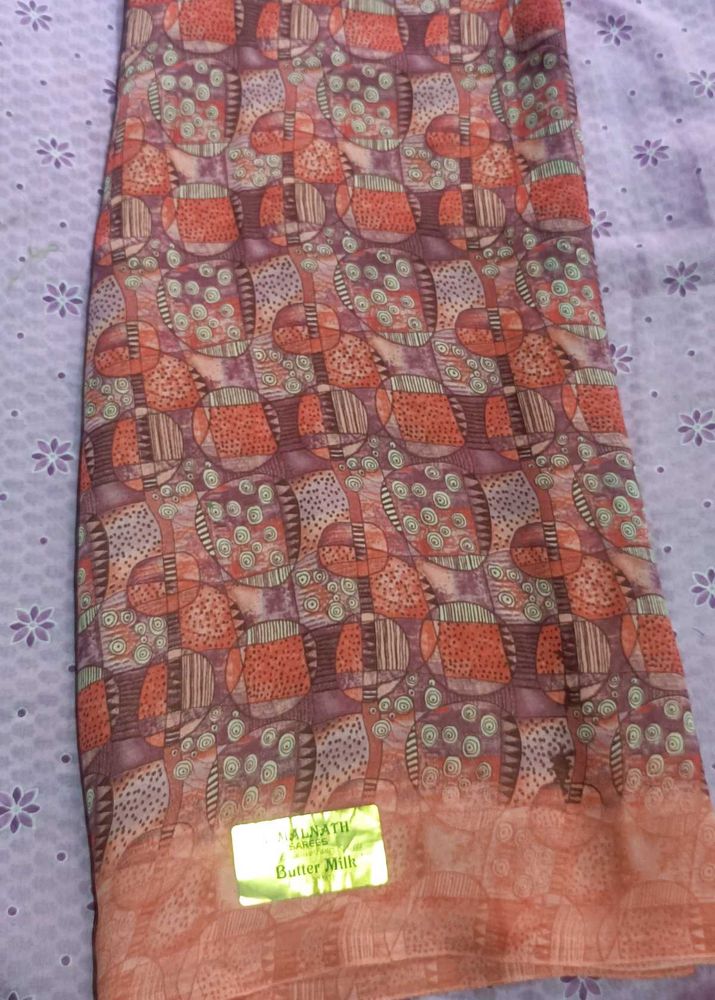 S21 Loose Fabric Saree With Blouse